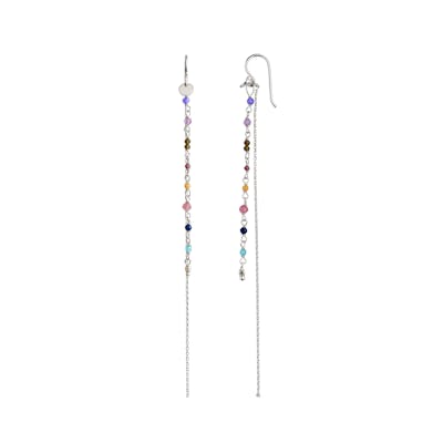 STINE A Jewelry — Petit Gemstones Earring With Long Chain - Berry Mix STINE A Jewelry Petit Gemstones Earring With Long Chain - Berry Mix — Øreringer