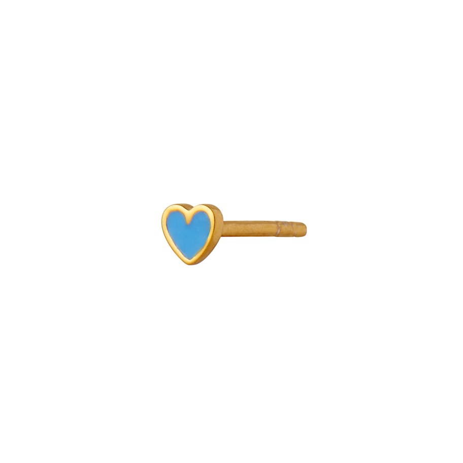 STINE A Jewelry — Petit Love Heart Earstick Light Blue STINE A Jewelry Petit Love Heart Earstick Light Blue — Earrings