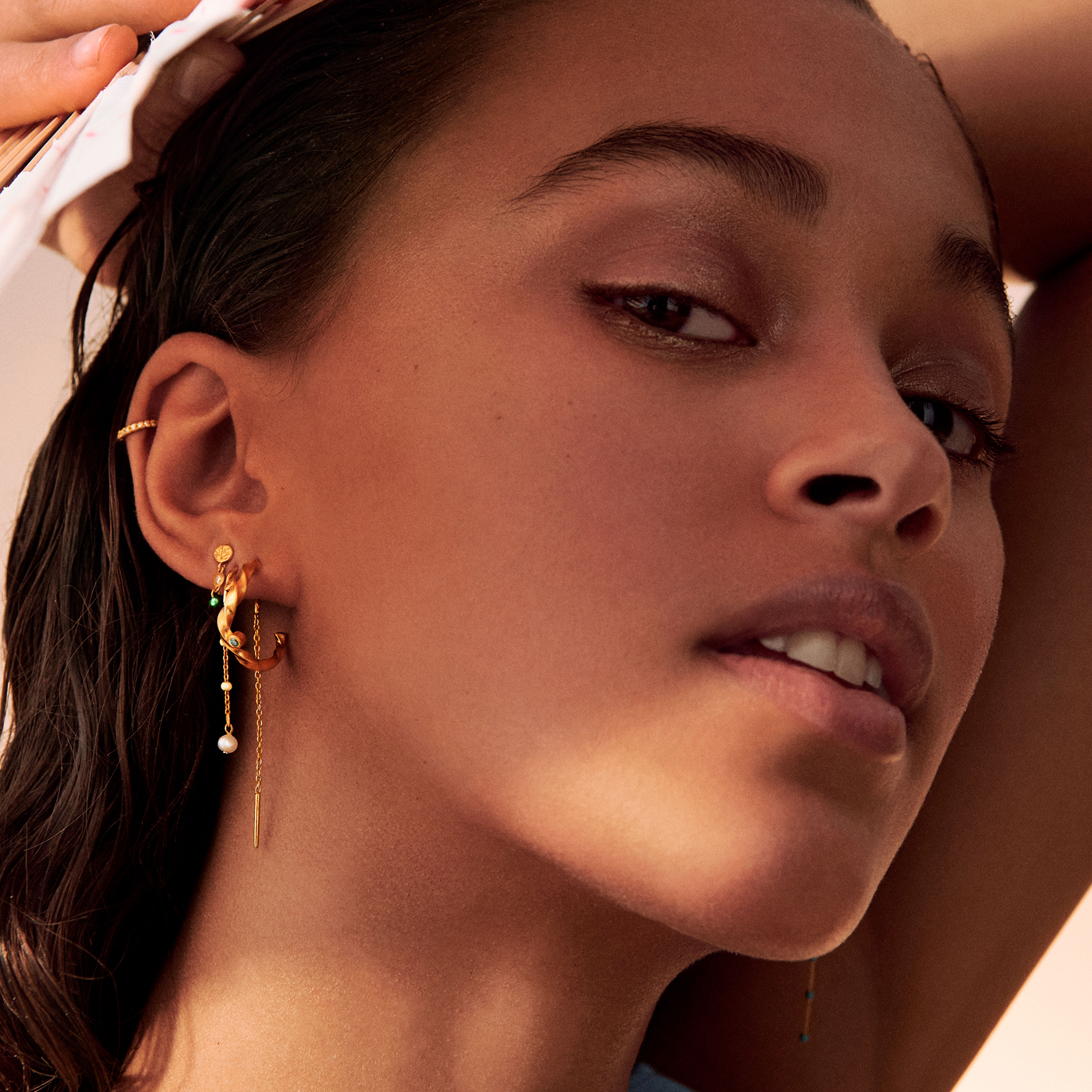 Enamel Copenhagen Petite Flora Hoops 8mm — Örhängen