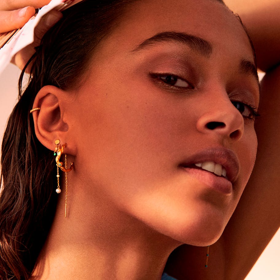Enamel Copenhagen — Petite Flora Hoops 8mm Enamel Copenhagen Petite Flora Hoops 8mm — Örhängen