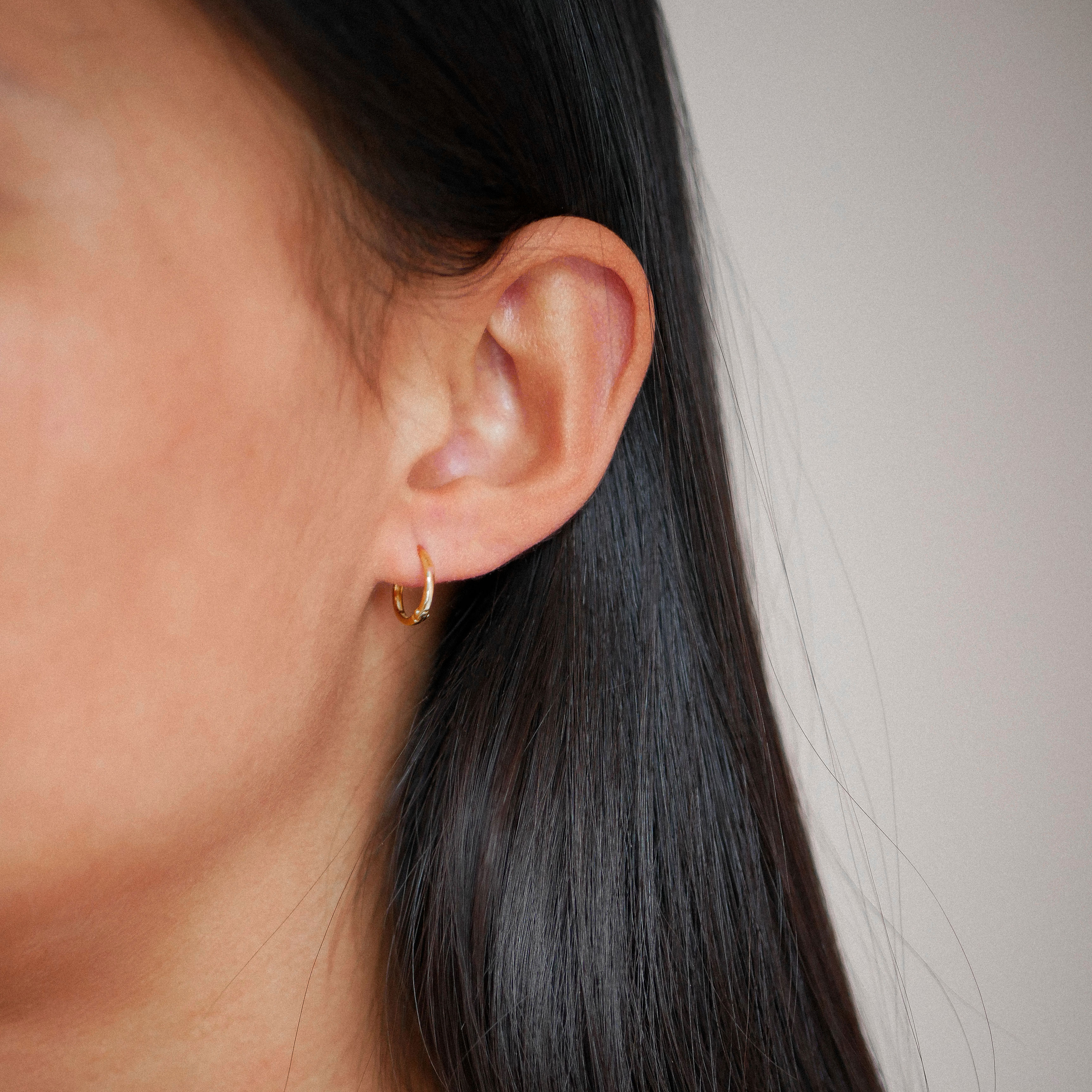 Enamel Copenhagen Classic Hoops 10mm — Kolczyk