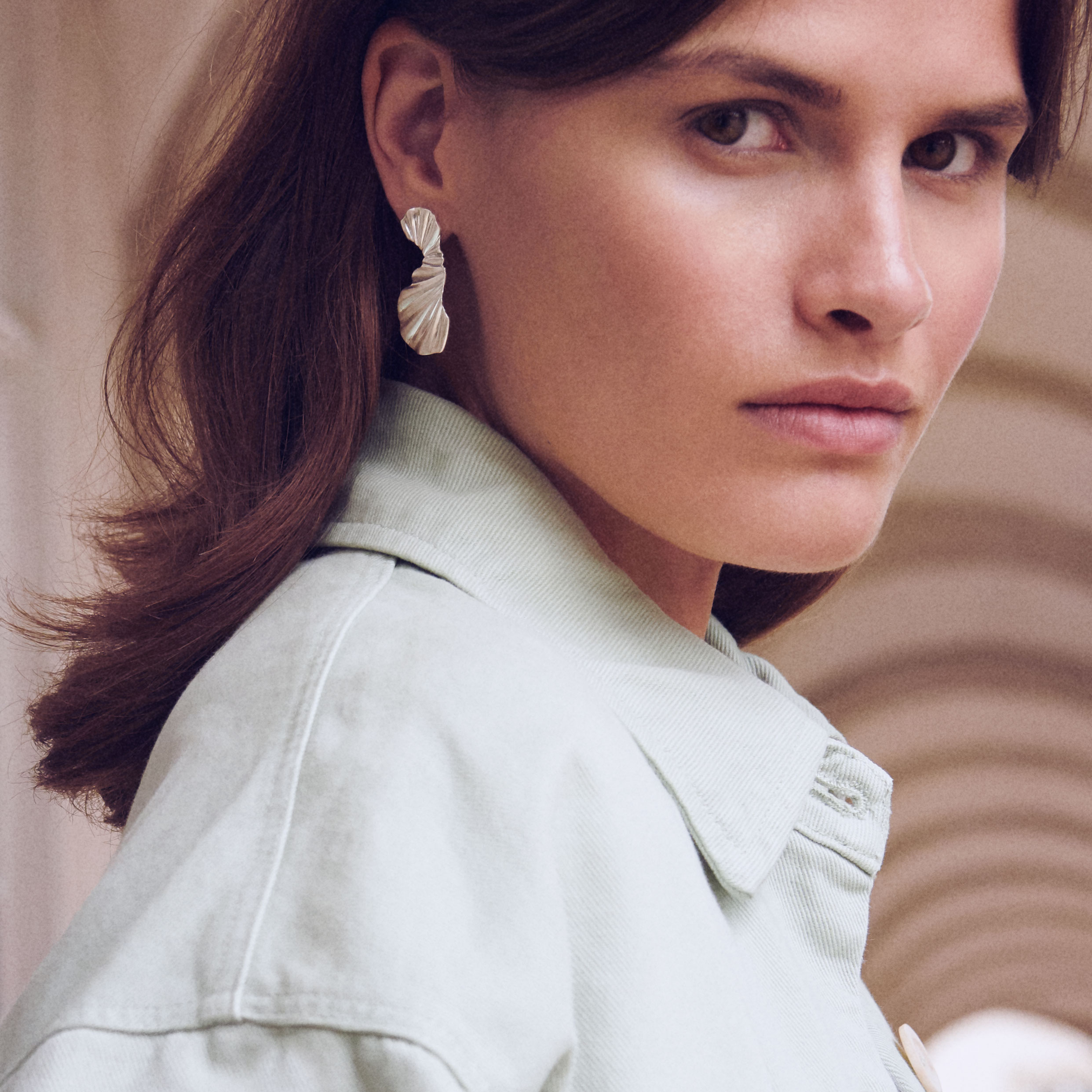 Enamel Copenhagen Big Wave Earrings — Boucle d'oreille