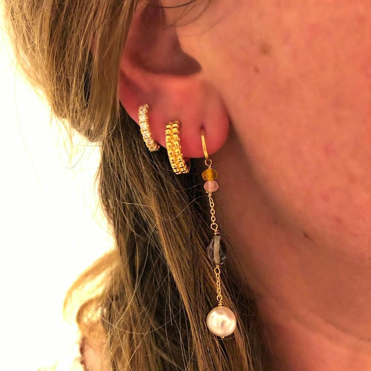 Enamel Copenhagen — Flora hoops Enamel Copenhagen Flora hoops — Øreringer