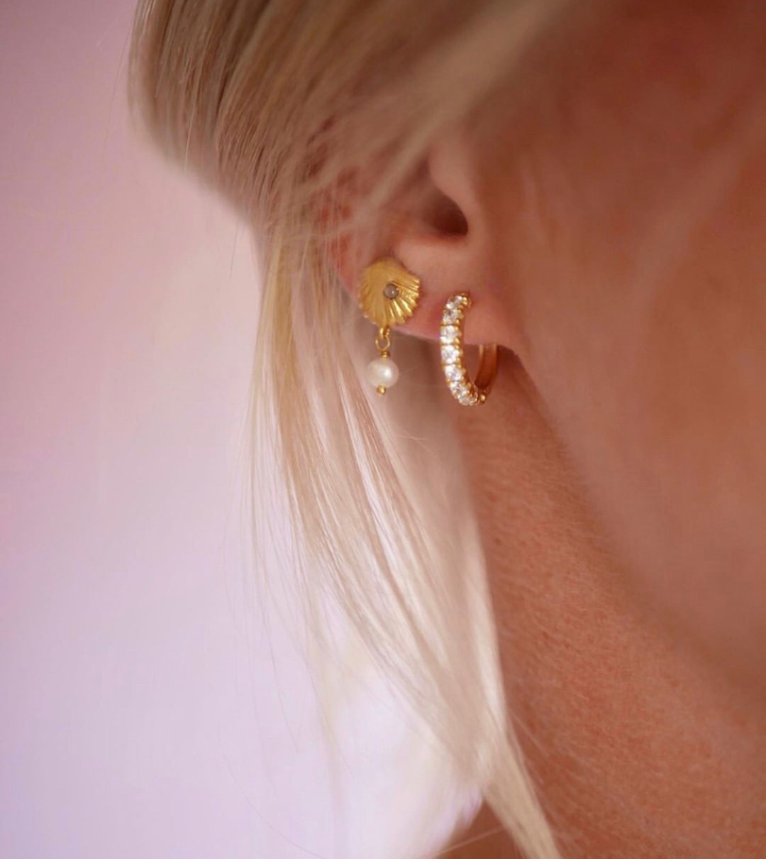 Enamel Copenhagen Flora hoops — Örhängen