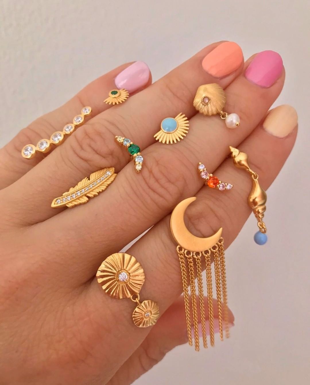 Enamel Copenhagen Tulip Shell earrings — Örhängen