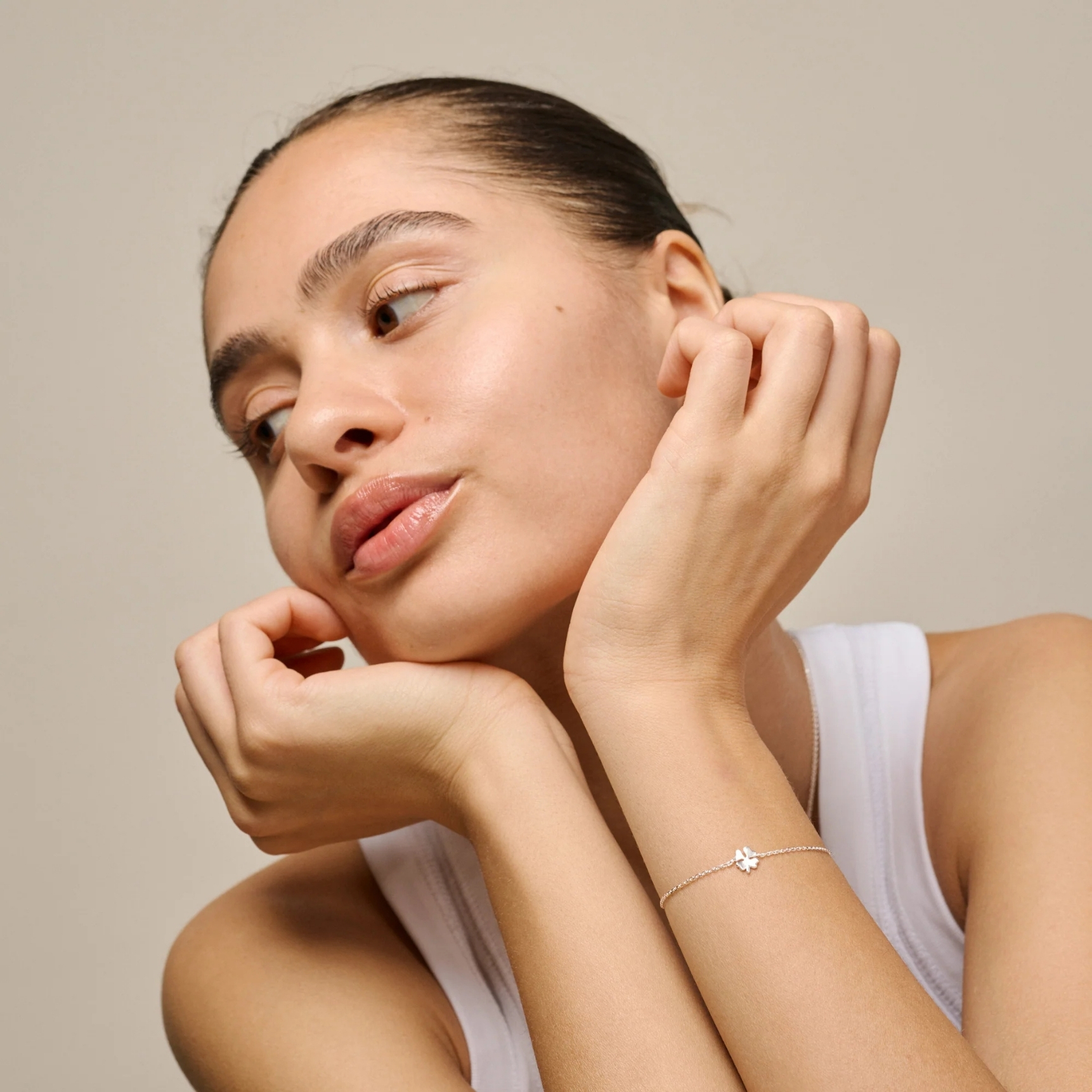 Enamel Copenhagen Four-Leaf Clover Bracelet — Bracelet