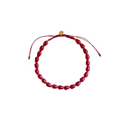 STINE A Jewelry — Love Drop Bracelet with Bordeaux Ribbon STINE A Jewelry Love Drop Bracelet with Bordeaux Ribbon — Bracelet