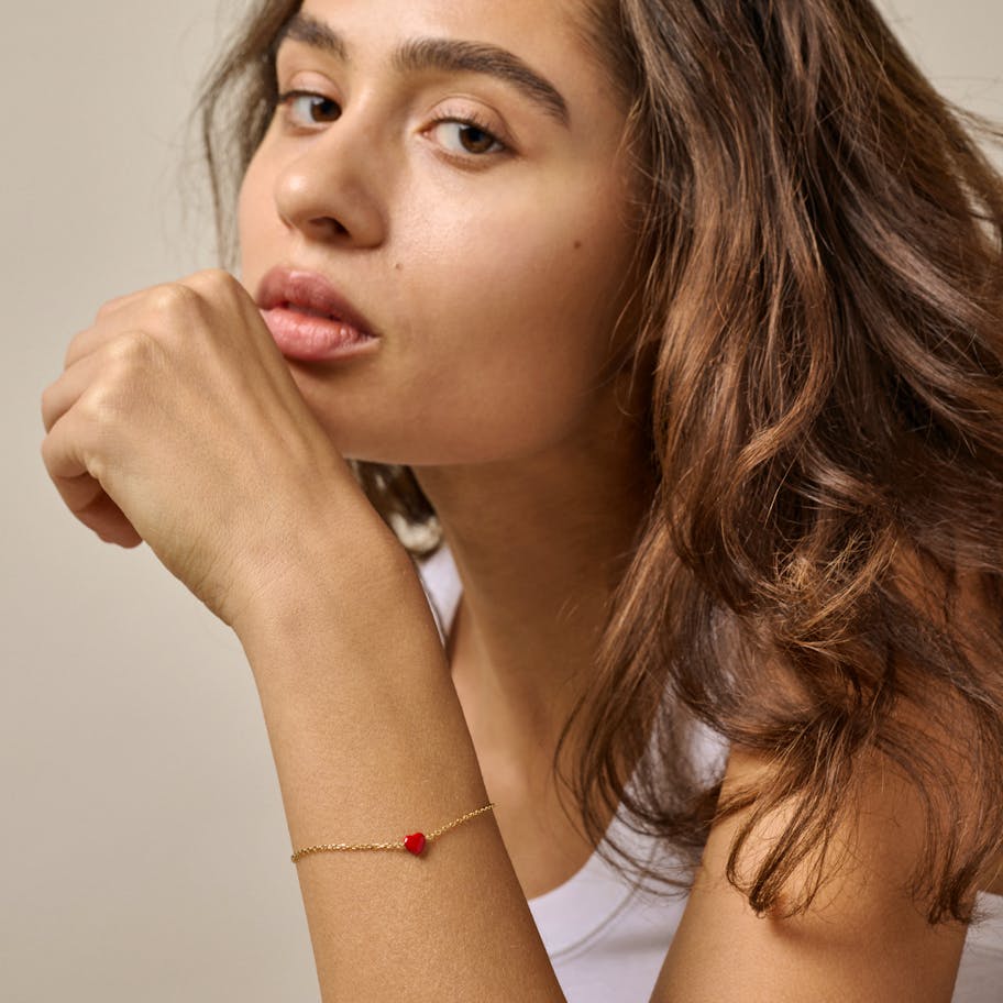 Enamel Copenhagen — Amore Bracelet Red Enamel Copenhagen Amore Bracelet Red — Armband