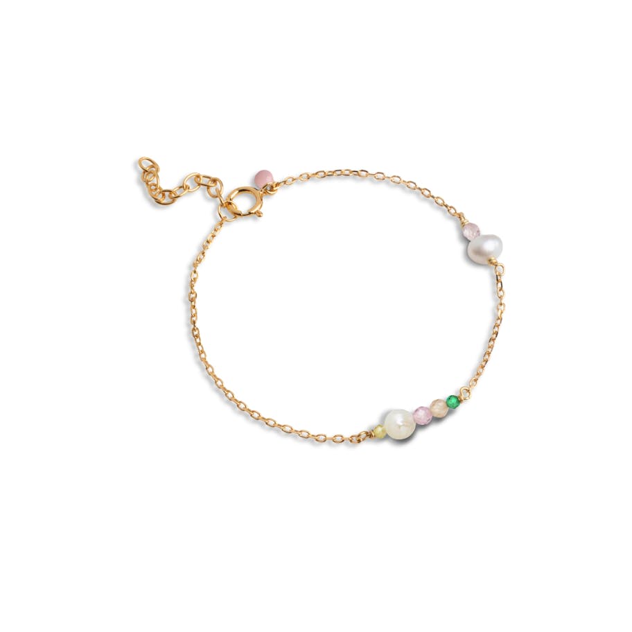 Enamel Copenhagen — Sofia Bracelet Light Pink and Khaki Green Enamel Copenhagen Sofia Bracelet Light Pink and Khaki Green — Armbånd