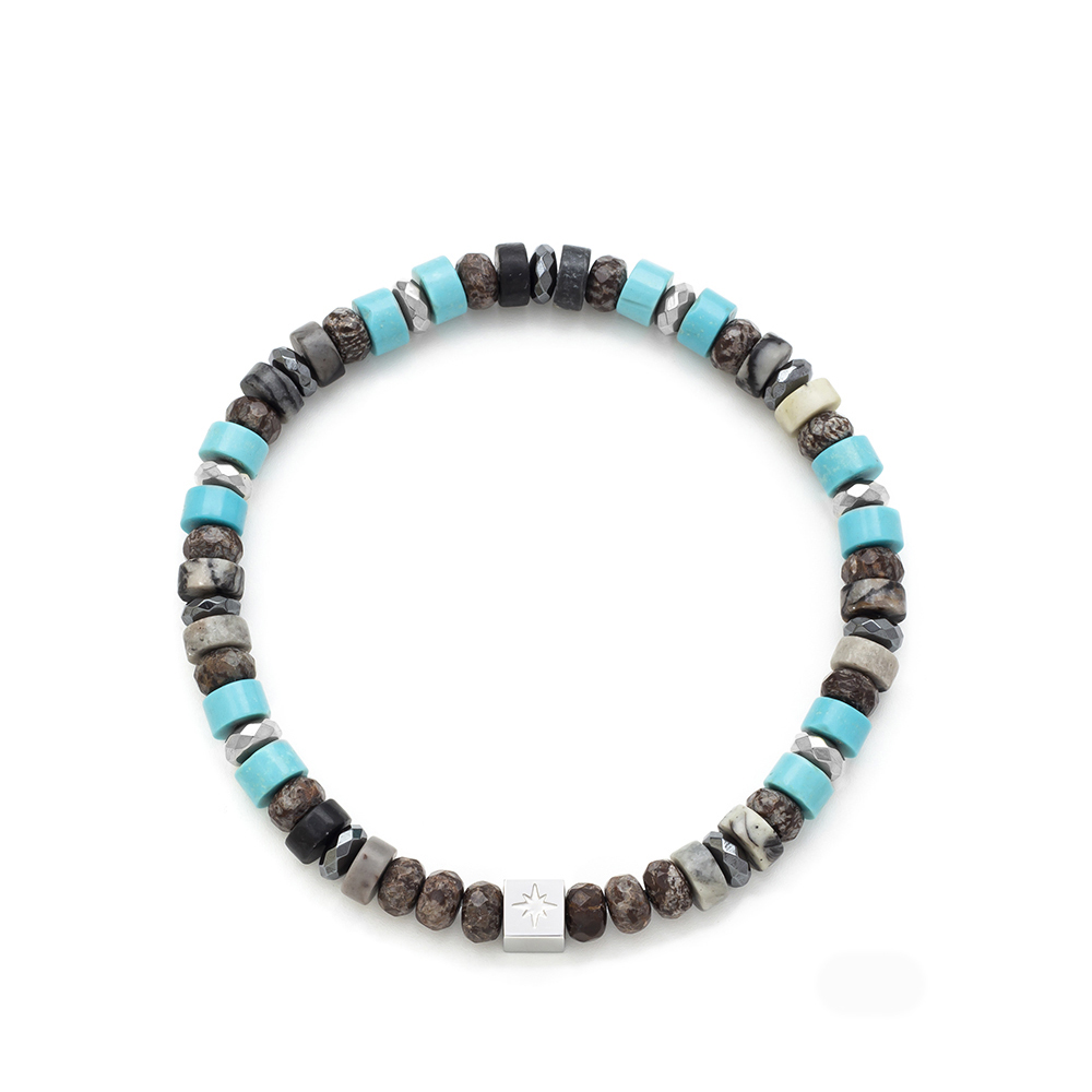 SAMIE Matheo Bracelet Turquoise And Dark Stone — Armbånd