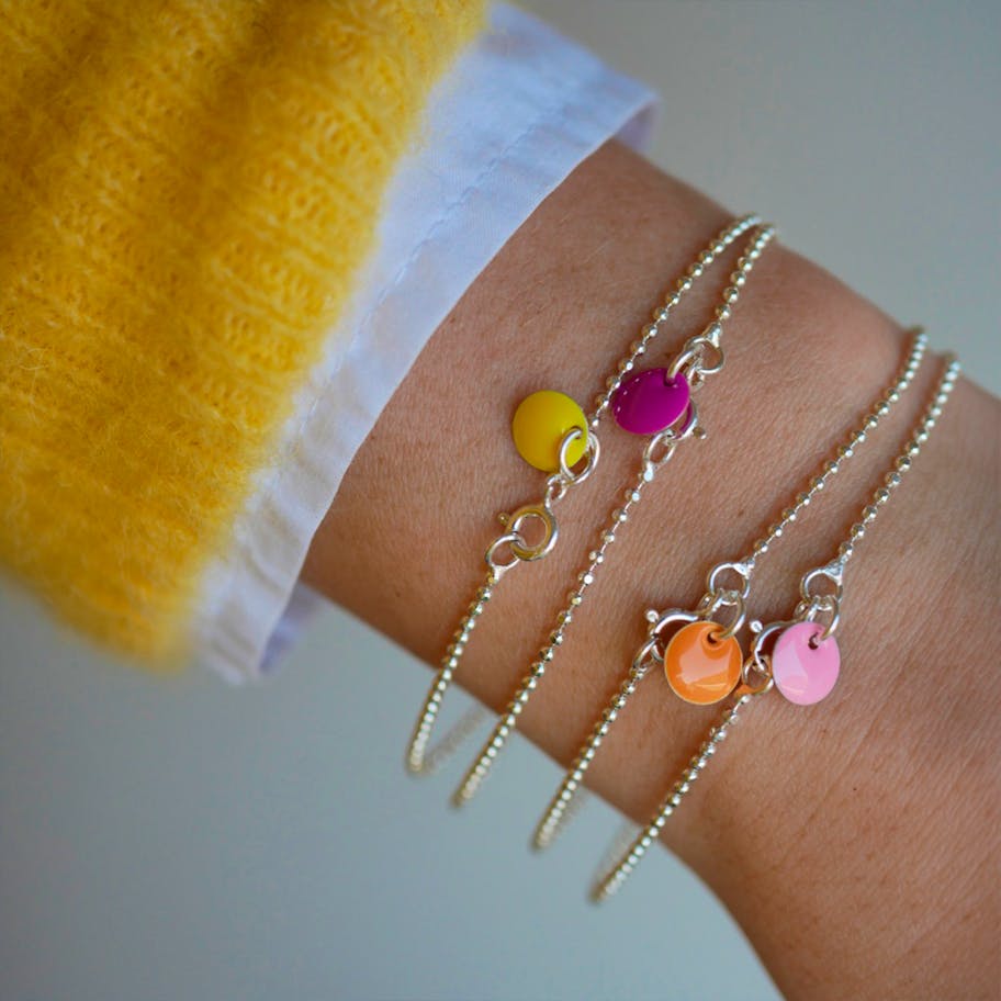 Enamel Copenhagen — Ball Chain Bracelet Cornflower Enamel Copenhagen Ball Chain Bracelet Cornflower — Armband