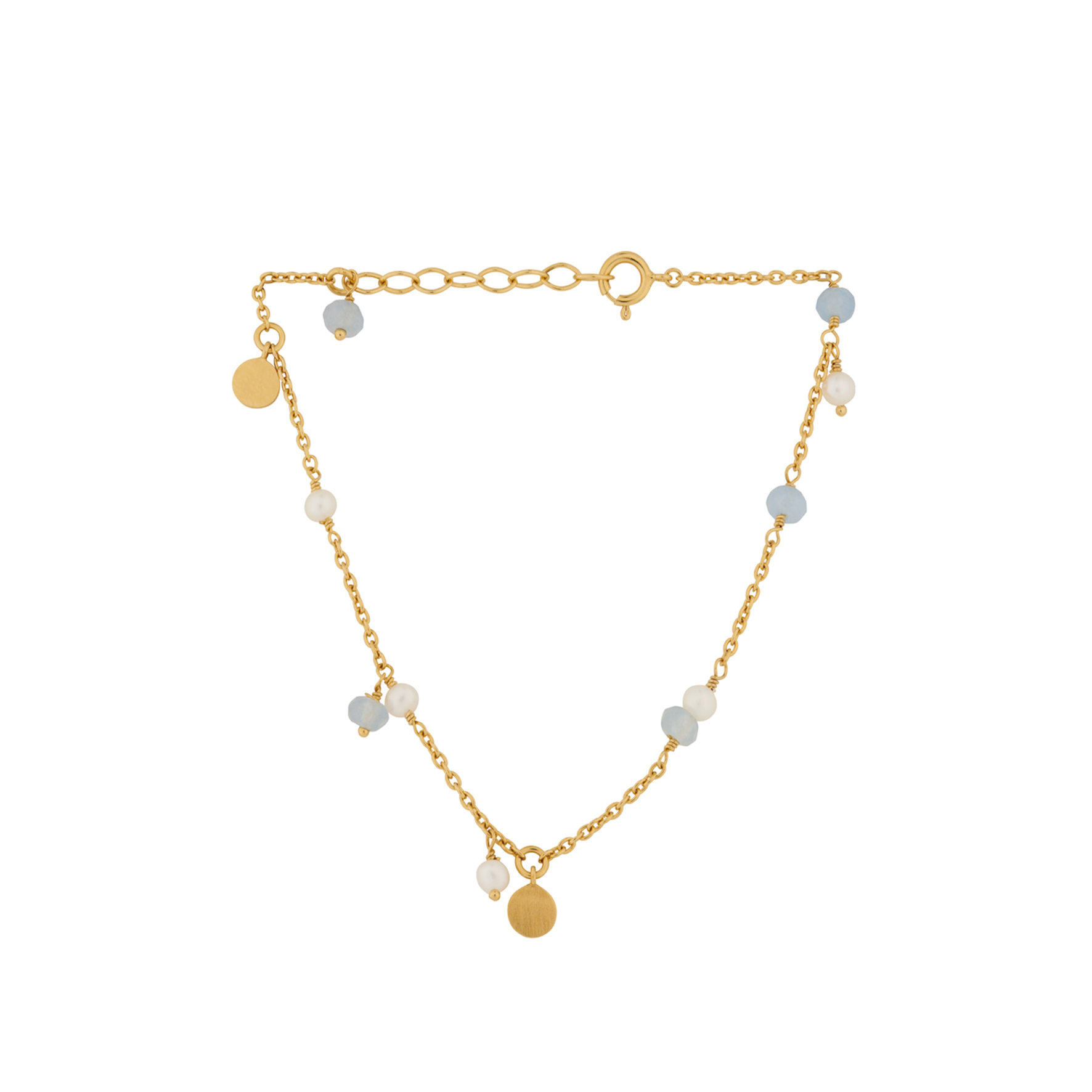 Goldfarben, Blau, Weiß