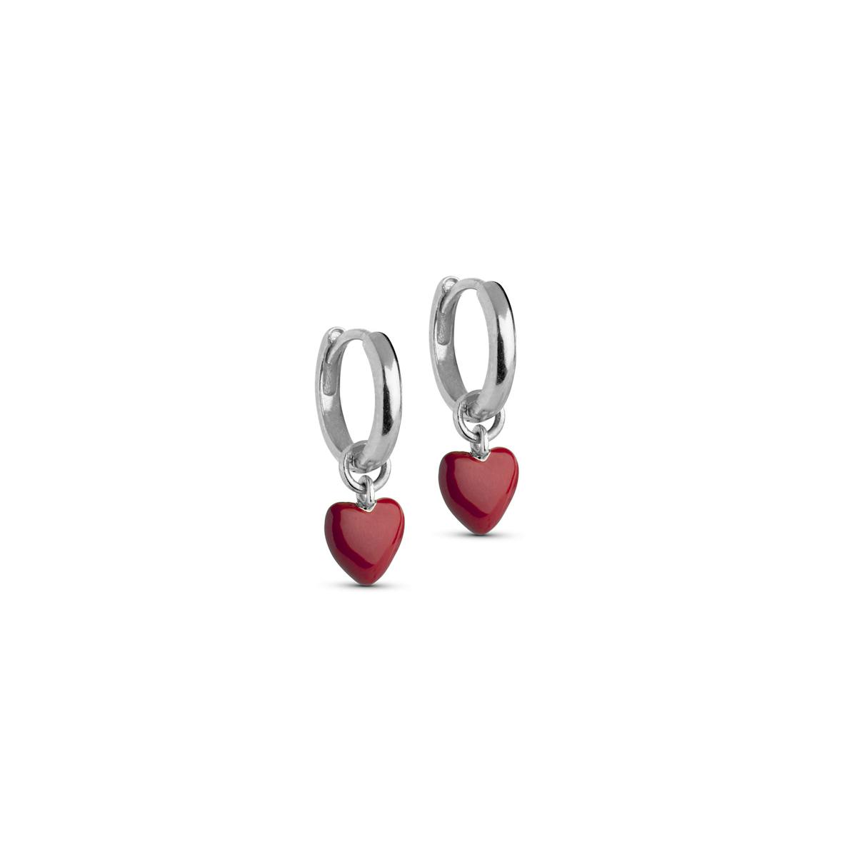 Enamel Copenhagen — Amore Hoops Bordeaux Enamel Copenhagen Amore Hoops Bordeaux — Ohrringe