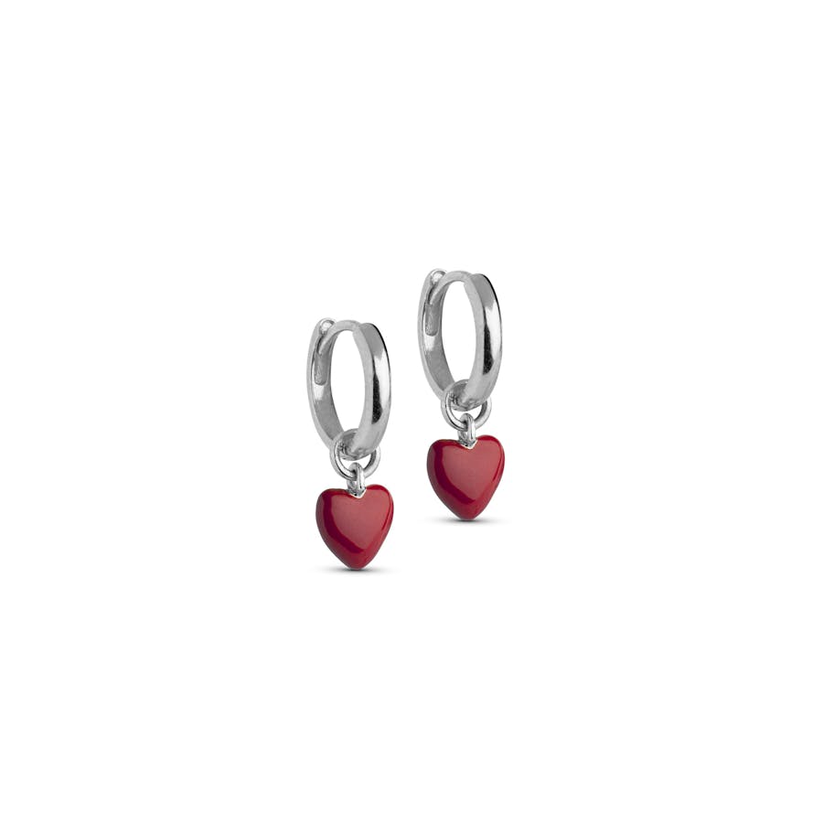 Enamel Copenhagen — Amore Hoops Bordeaux Enamel Copenhagen Amore Hoops Bordeaux — Øreringe