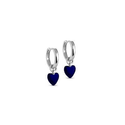 Enamel Copenhagen — Amore Hoops Indigo Blue Enamel Copenhagen Amore Hoops Indigo Blue — Øreringe