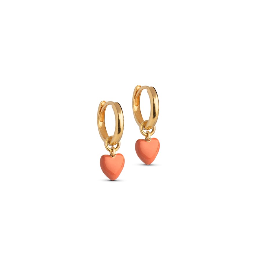 Enamel Copenhagen — Amore Hoops Light Coral Enamel Copenhagen Amore Hoops Light Coral — Ohrringe