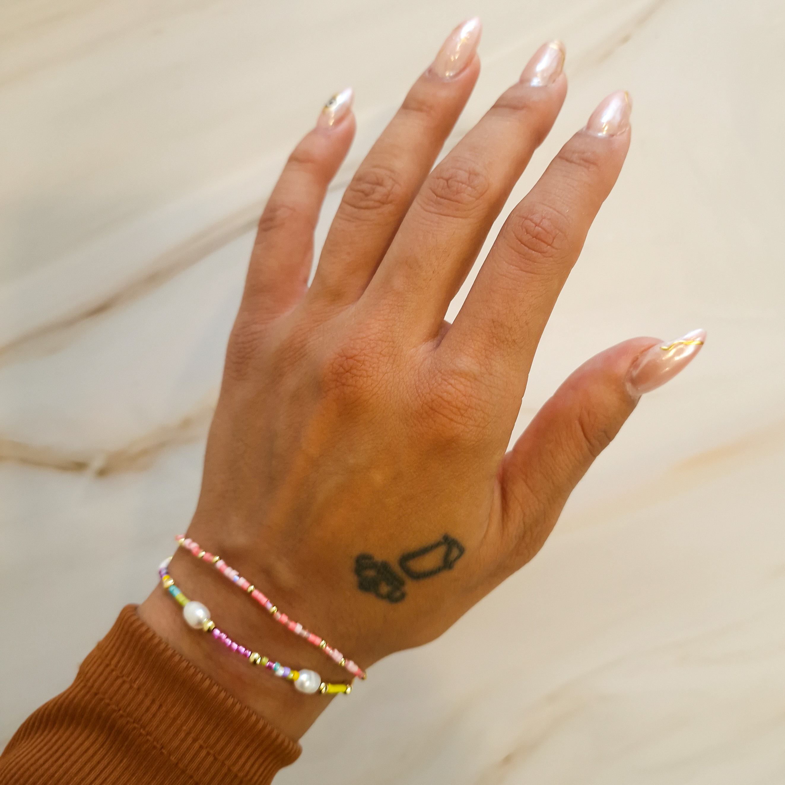 Ayo Copenhagen Luna Beads Bracelet Pink — Armbånd