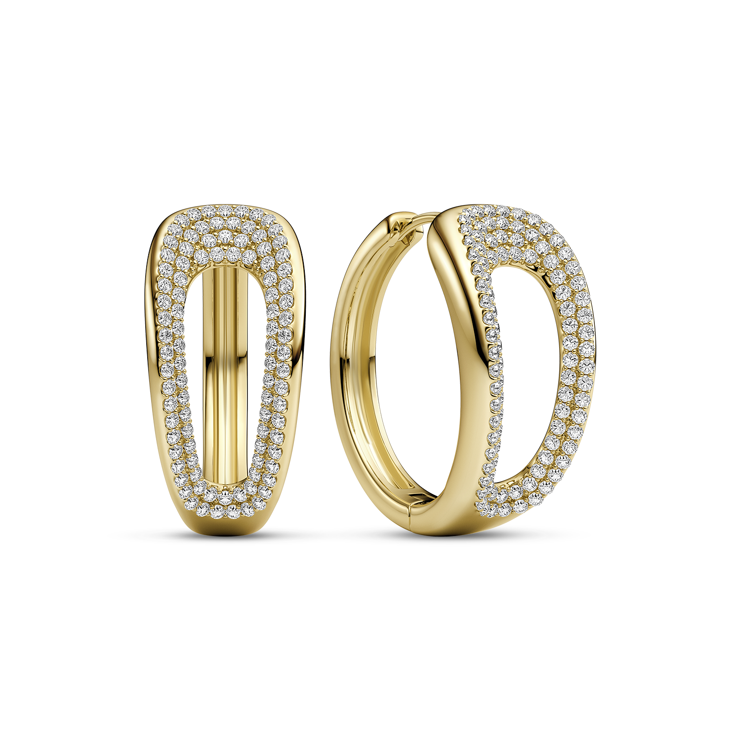 Sif Jakobs Borsa Creolo Medio Earrings Zirconia SJ-E2625-CZ-YG