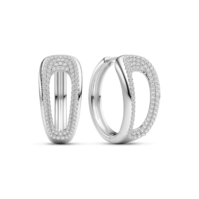 Sif Jakobs Jewellery — Borsa Creolo Medio Earrings Zirconia Sif Jakobs Jewellery Borsa Creolo Medio Earrings Zirconia — Örhängen