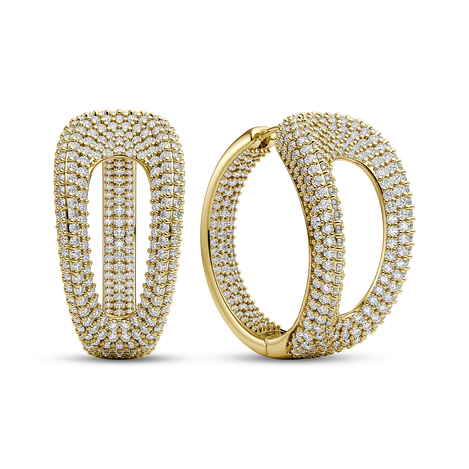 Sif Jakobs Borsa Creolo Grande Earrings Zirconia SJ-E2626-CZ-YG