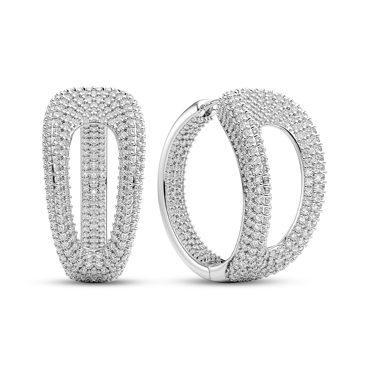 Sif Jakobs Jewellery Borsa Creolo Grande Earrings Zirconia — Örhängen