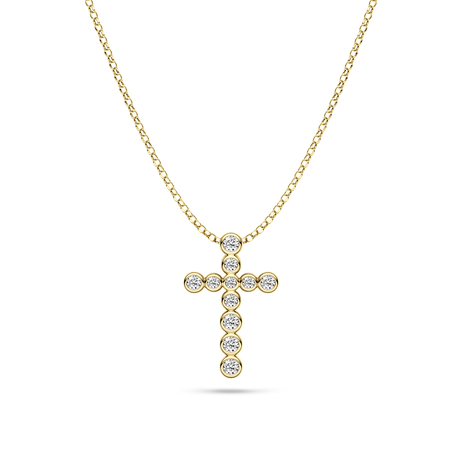 Sif Jakobs Sardinien Croce Necklace SJ-N2667-CZ-YG