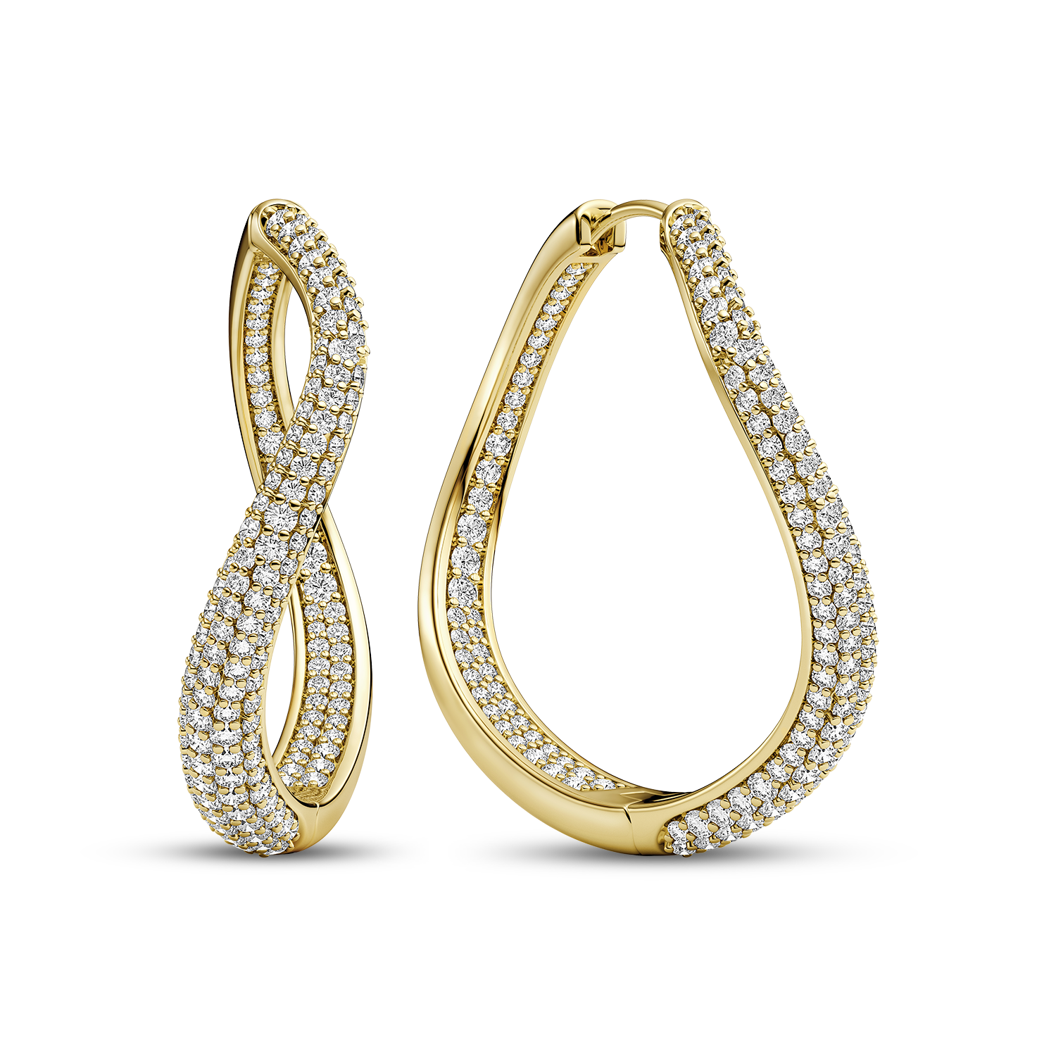 Sif Jakobs Infinito Grande Earrings Zirconia SJ-E2871-CZ-YG