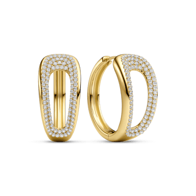 Sif Jakobs Jewellery — Borsa Creolo Medio Earrings Zirconia Sif Jakobs Jewellery Borsa Creolo Medio Earrings Zirconia — Kolczyk
