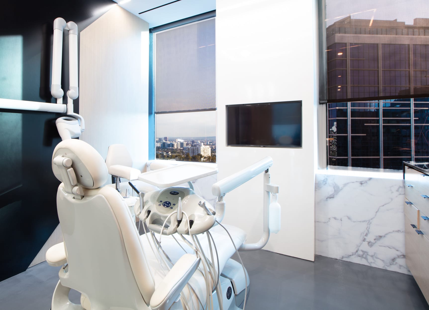 Dental chair - clean, modern and bright. 