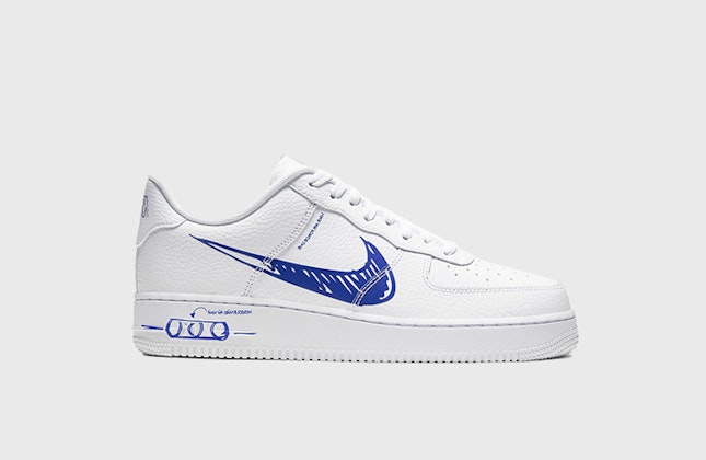 Nike Air Force 1 “Sketch Swoosh” (Blue)