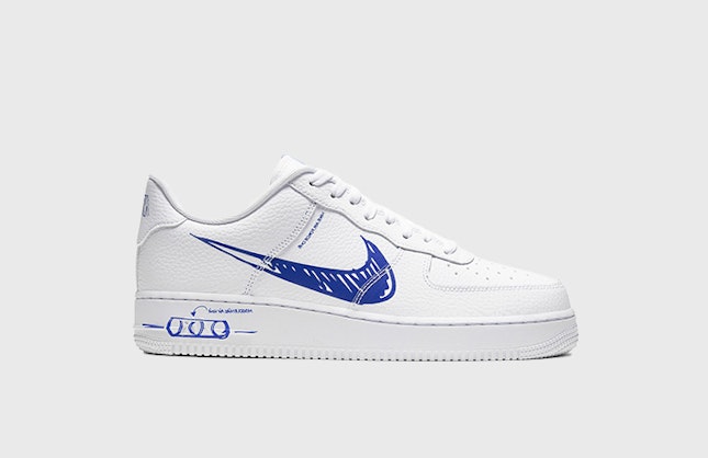 Nike Air Force 1 “Sketch Swoosh” (Blue)