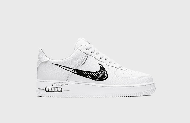 Nike Air Force 1 "Sketch Swoosh" (Black)