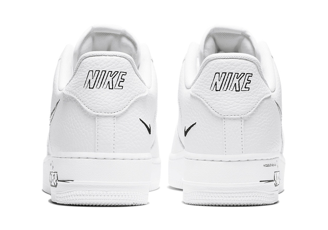 Nike Air Force 1 "Sketch Swoosh" (Black)