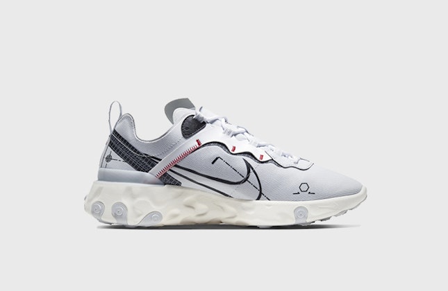 Nike React Element 55 (White/Black/Red) Nike React Element 55 (White/Black/Red)