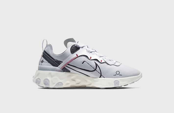 Nike React Element 55 (White/Black/Red)