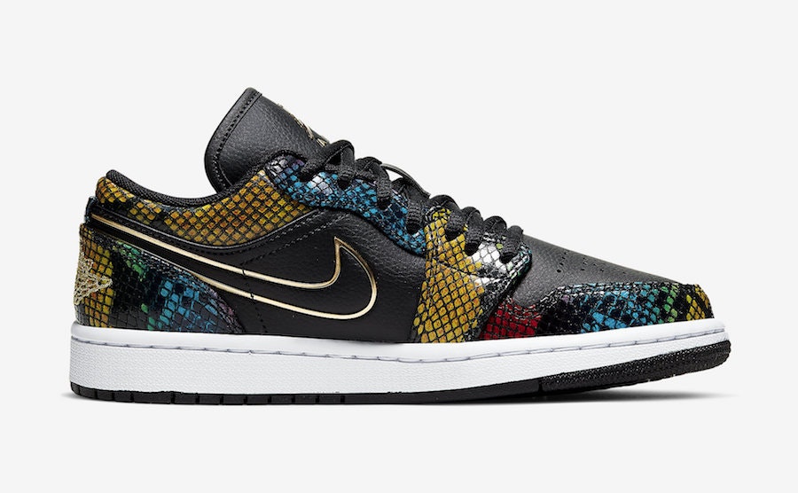 Air Jordan 1 Low Wmns "Multicolor Snakeskin"