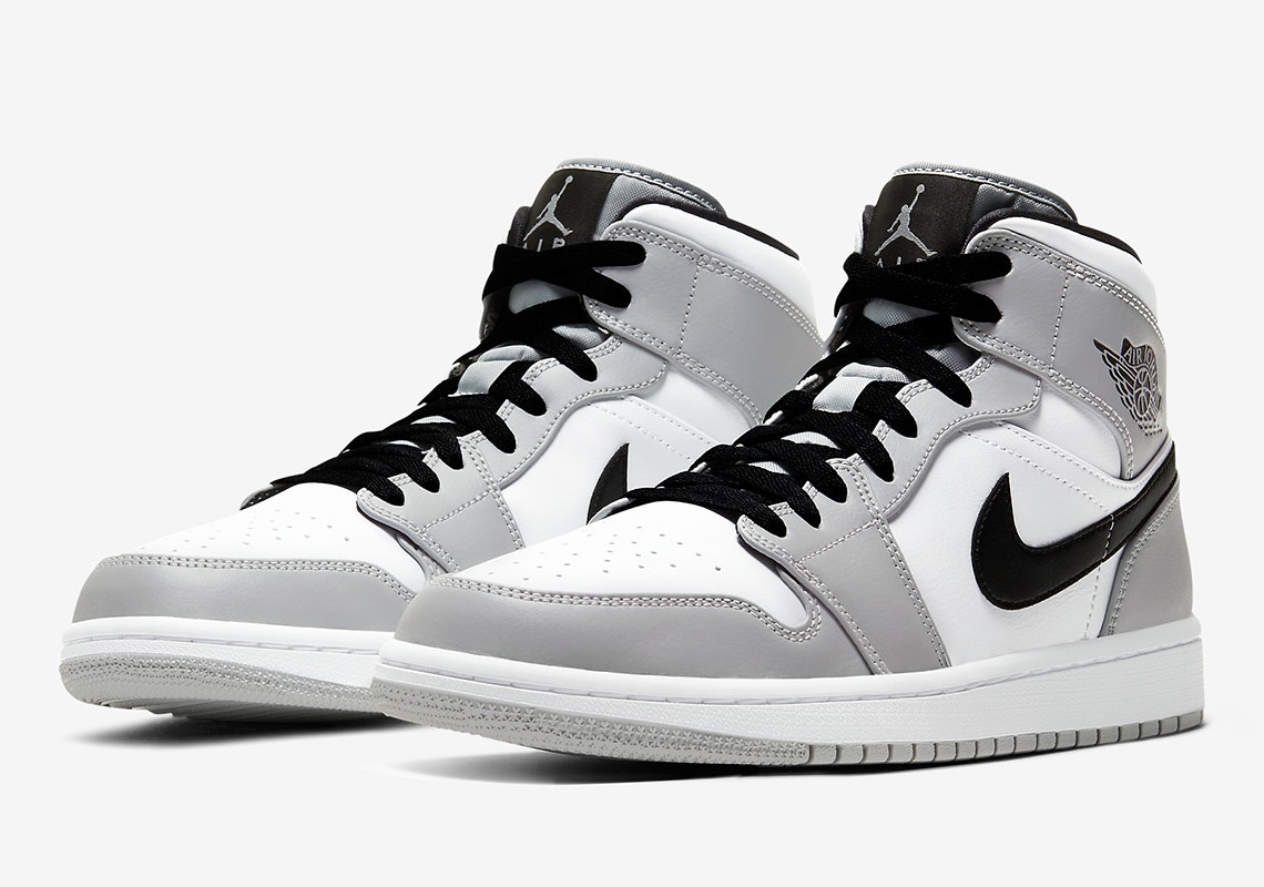 jordans mid light smoke grey