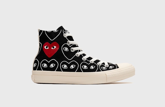 CDG PLAY x Converse Chuck Taylor All Stars High "Heart Print" (Black)