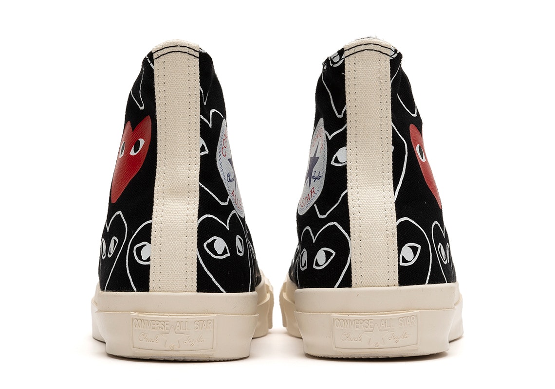 CDG PLAY x Converse Chuck Taylor All Stars High "Heart Print" (Black)