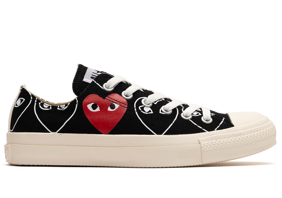 CDG PLAY x Converse Chuck Taylor All Stars Low "Heart Print" (White)