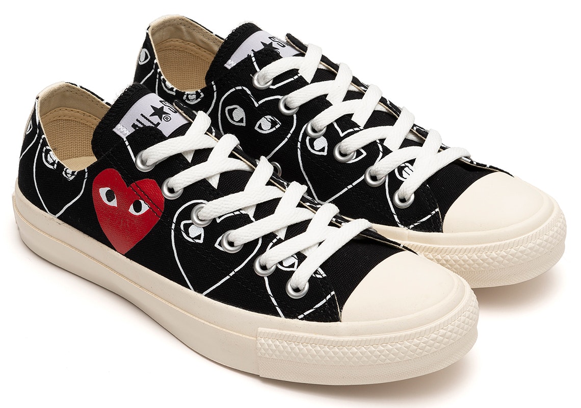 CDG PLAY x Converse Chuck Taylor All Stars Low "Heart Print" (White)