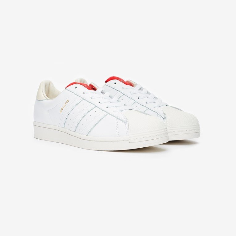 424 x adidas Originals Shelltoe (White/Red)