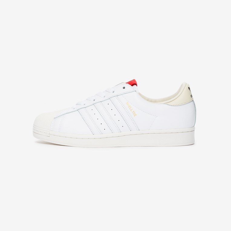 424 x adidas Originals Shelltoe (White/Red)