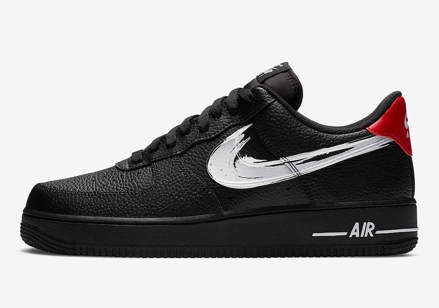 nike af1 swoosh black