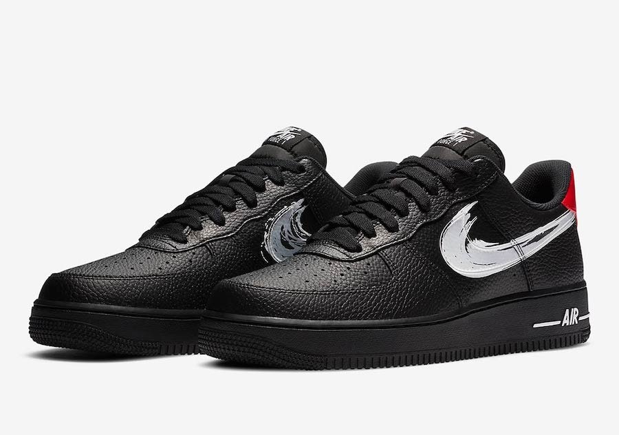 Nike Air Force 1 Low “Brushstroke Swoosh” (Black)