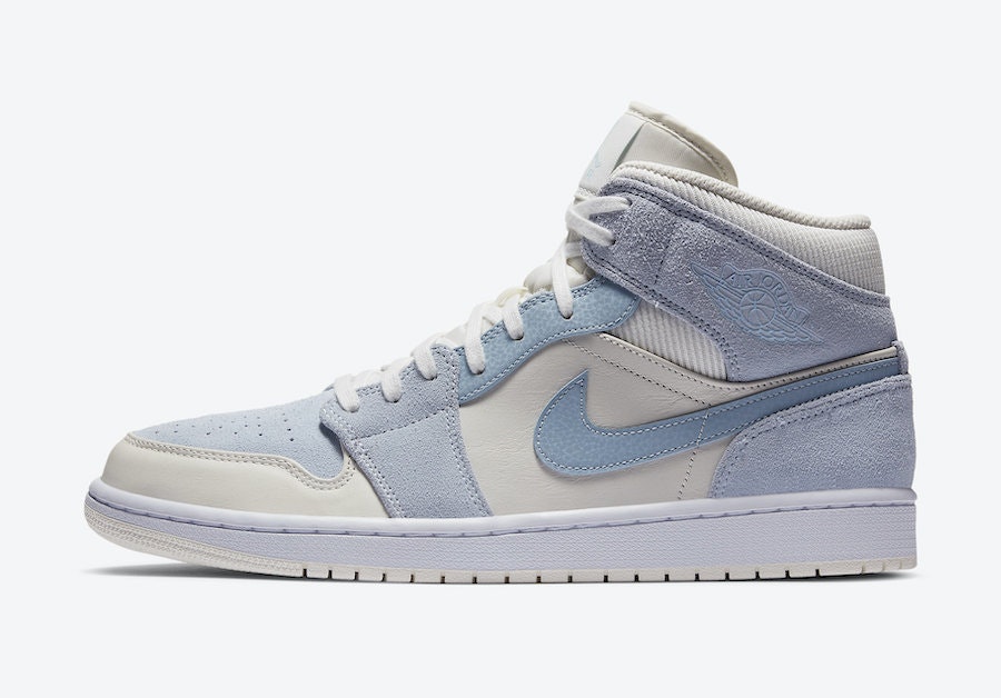 Air Jordan 1 Mid "Mix Materials" (Bone/Blue) 