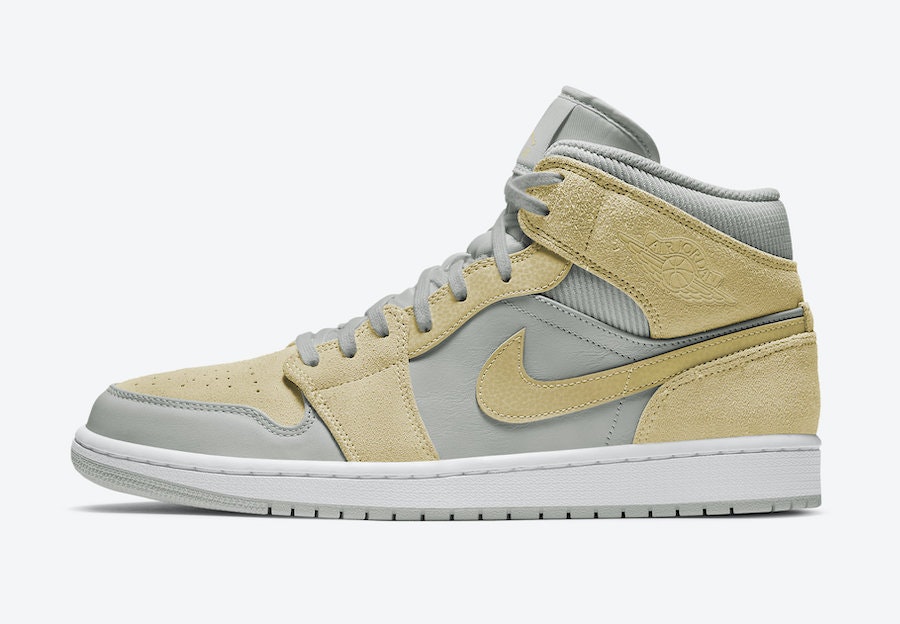 Air Jordan 1 Mid "Mix Materials" (Grey/Gold)