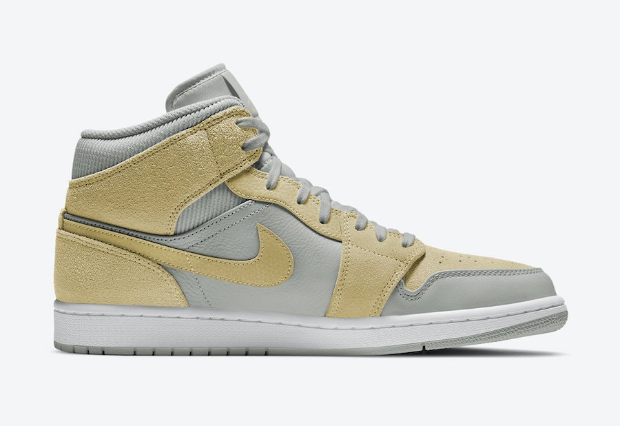 Air Jordan 1 Mid "Mix Materials" (Grey/Gold)