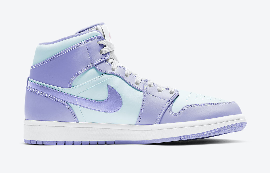 air jordan 1 mid purple and blue