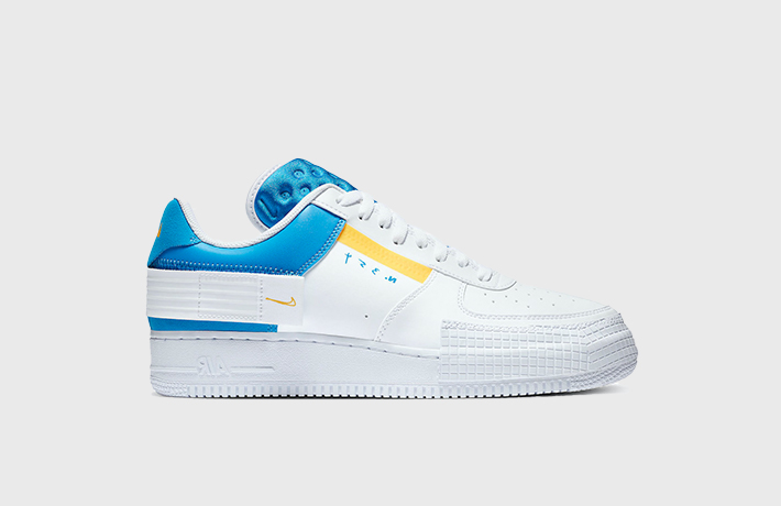 nike air force 1 type white obsidian
